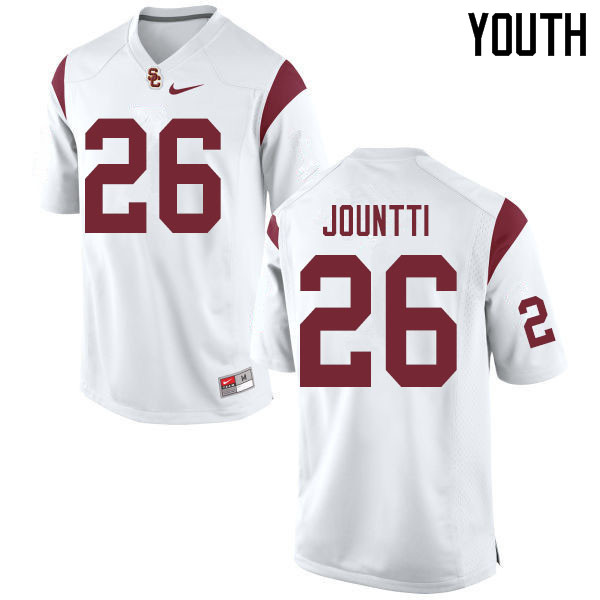 Youth #26 Quincy Jountti USC Trojans College Football Jerseys Sale-White - Click Image to Close